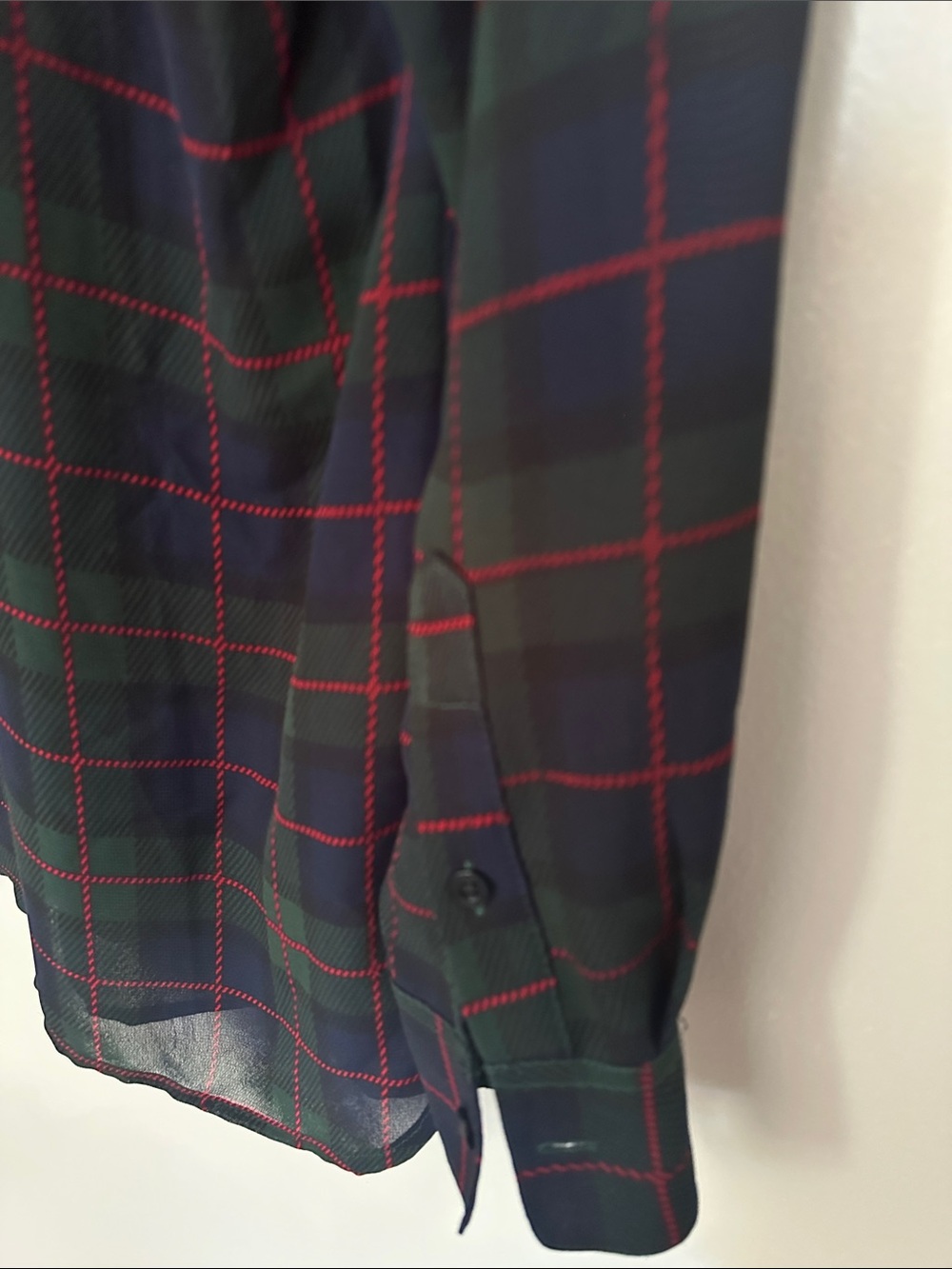 Chaps Plaid Button-Up Blouse - Picture 7 of 7